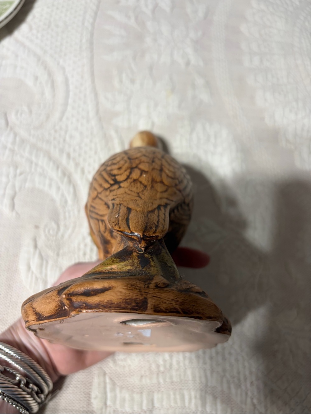 Hand-Painted Ceramic Quail Figurine in Brown fall colors eclectic grandpa GUC - Picture 4 of 10